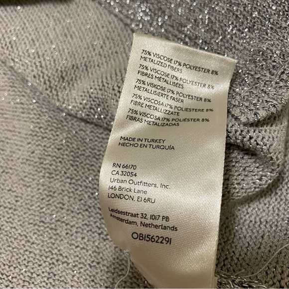 Free People Emmaline Shimmer Sparkly Large Cardigan - Picture 9 of 10